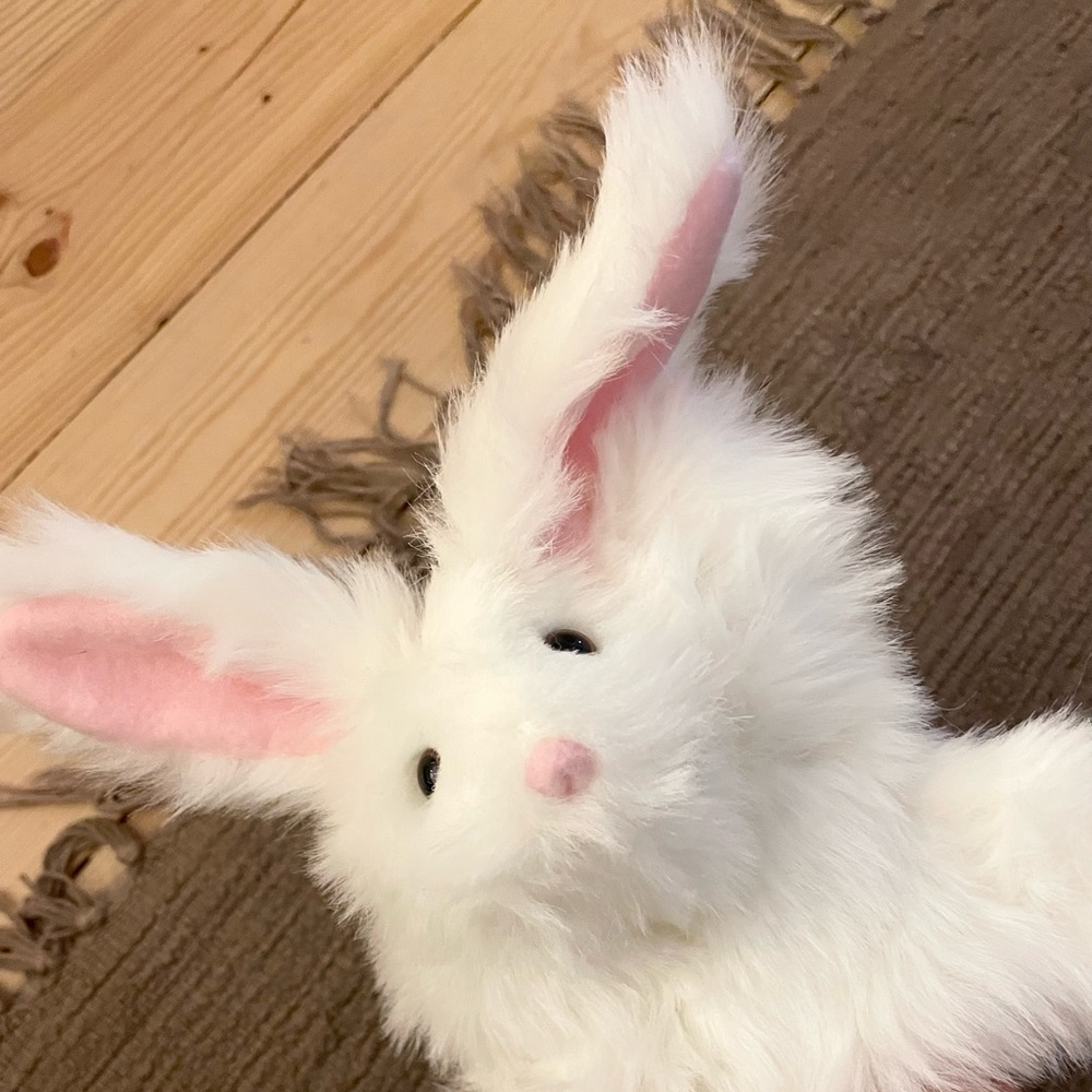 Little White Bunny Hand Puppet NWOT